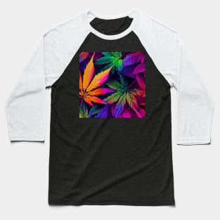 Colorful cannabis leaves Baseball T-Shirt